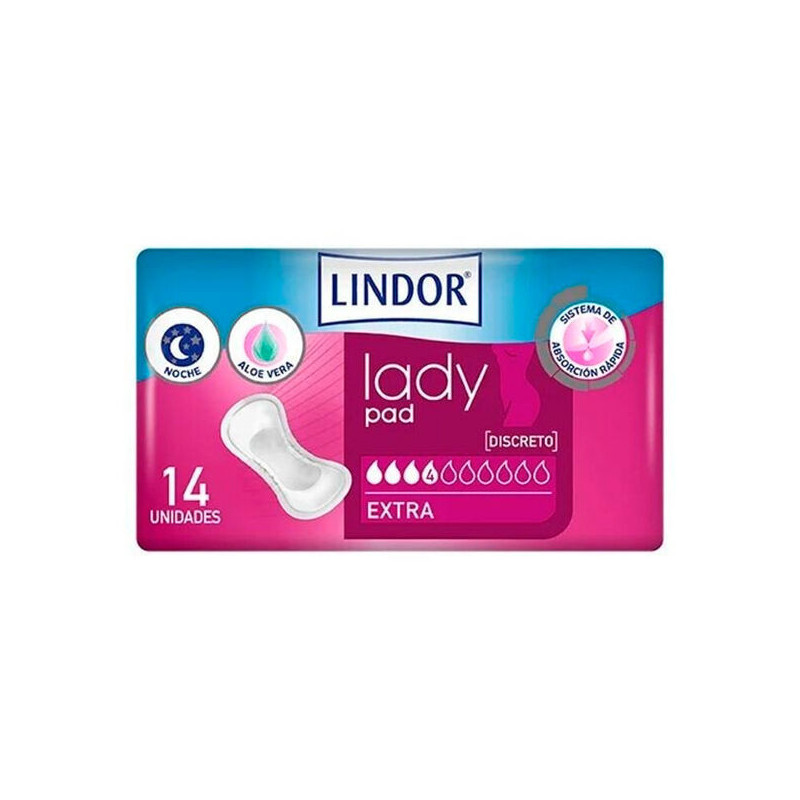 Hartmann Lindor Lady Pad 4Gotas Extra 14Uds