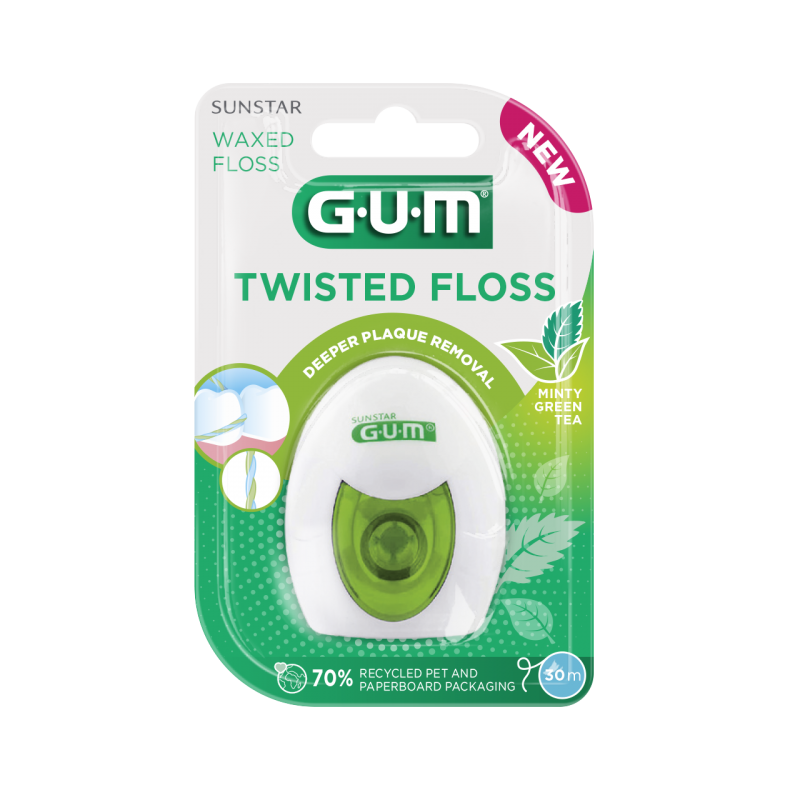 Gum Seda Dental Twisted Te Verda Y Menta 30M
