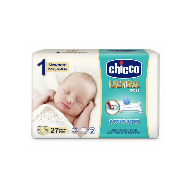 Chicco Paã‘Ales Ultra Soft Newborn T1 2-5Kg 27Uds