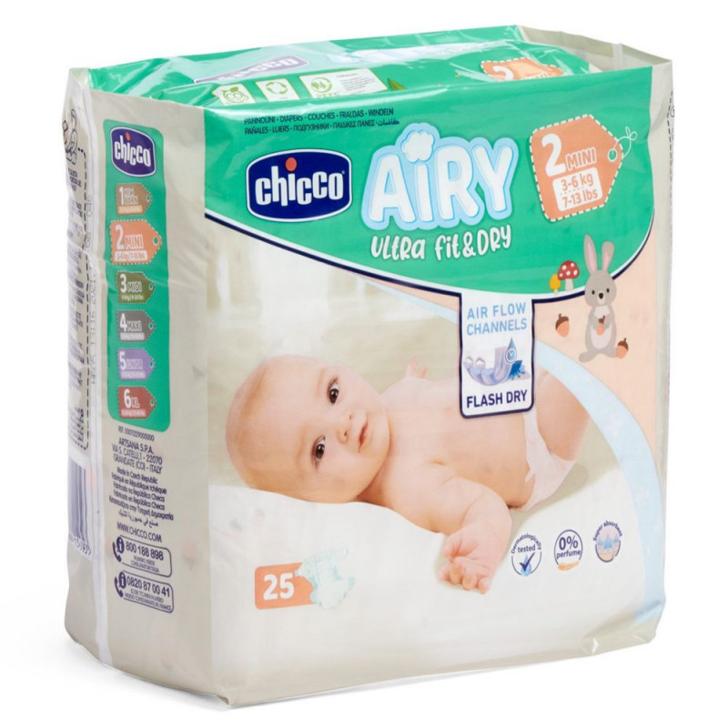 Chicco Pañales Mini T2 3-6Kg 25Uds