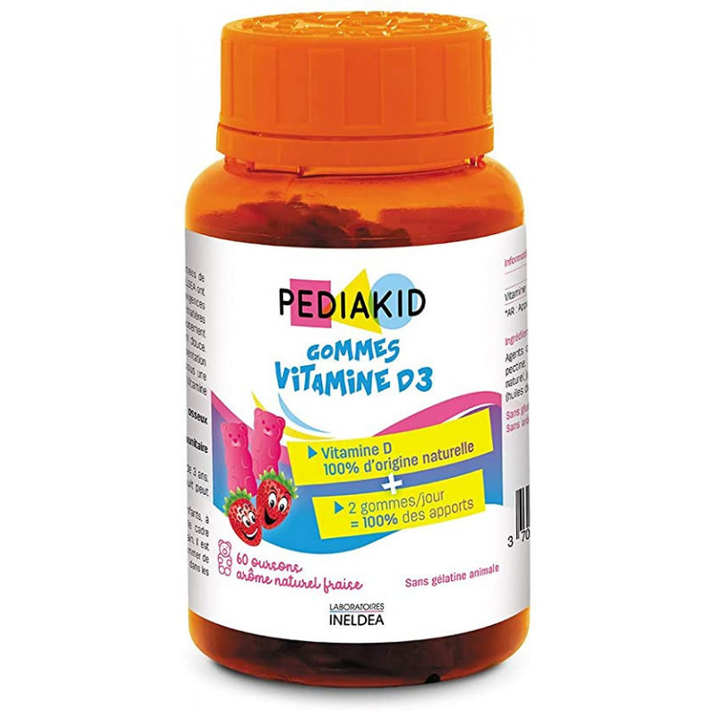 Pediakid Gominolas Vitamina D3 Fresa 60 Uni