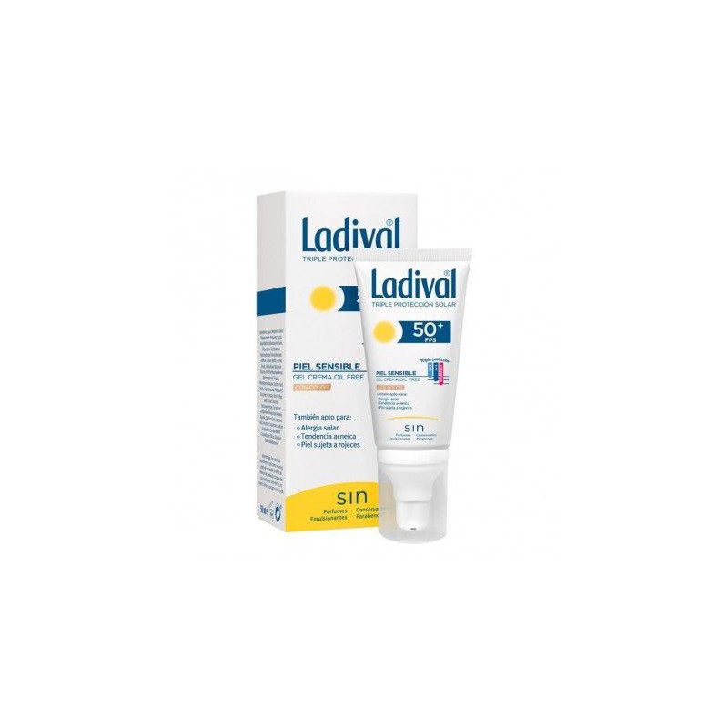 Ladival Spf 50 Piel Sensible Gel Crema Oil Free Con Color 50Ml
