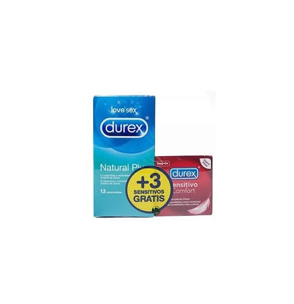 Durex Pack Natural Plus 12 Preservativos + 3 Suave Suave