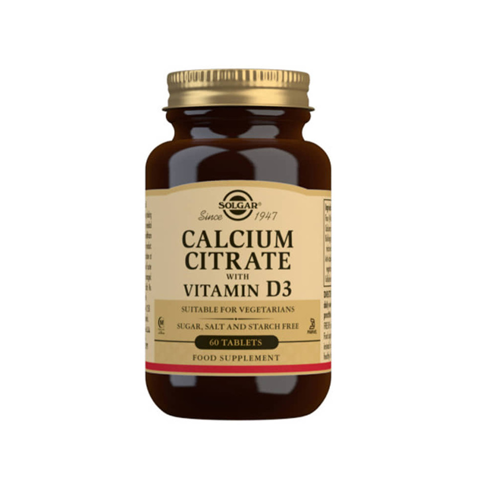 Solgar Calcium Citrate Vitamina D3 60 Tabs