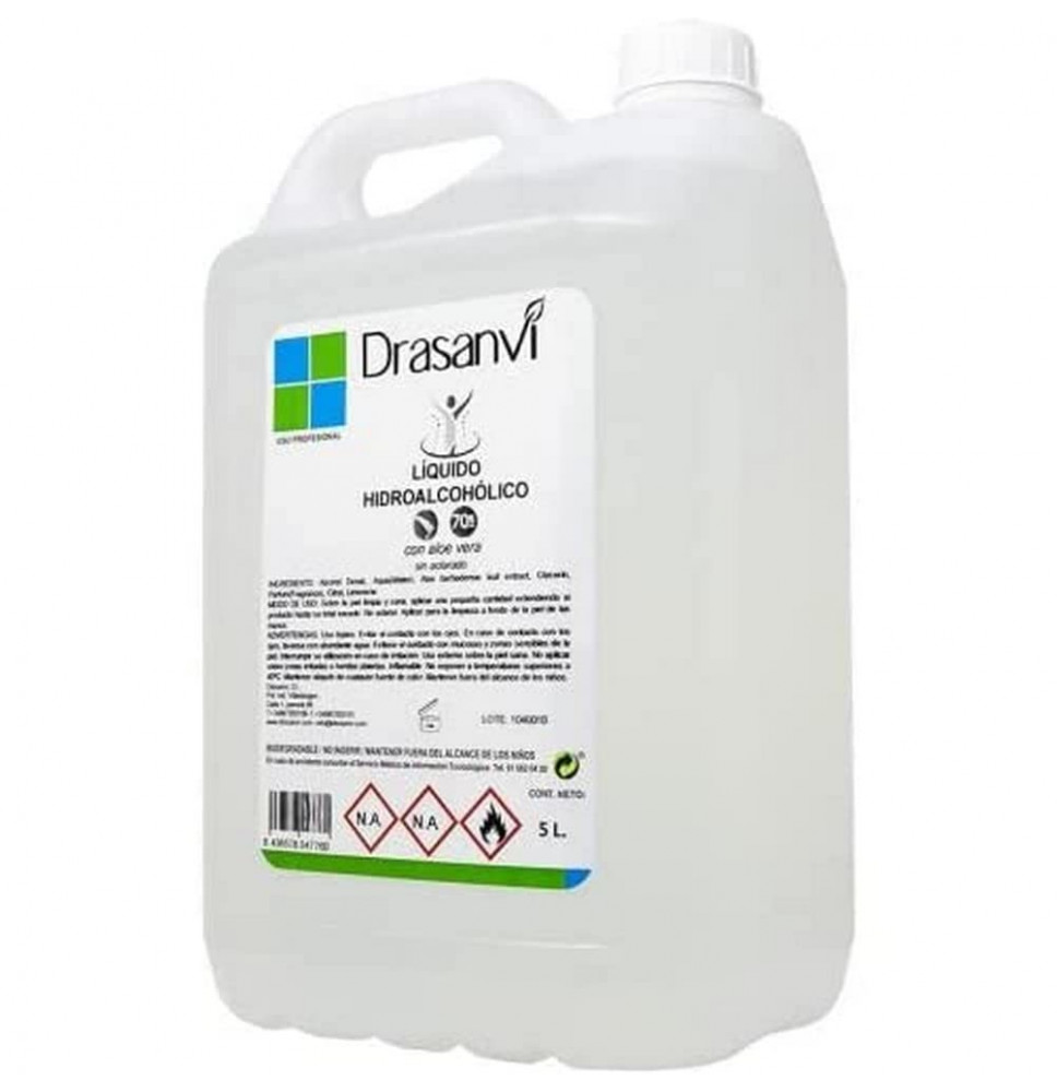 Drasanvi Gel Hidroalcoholico Con Aloe Vera 5L