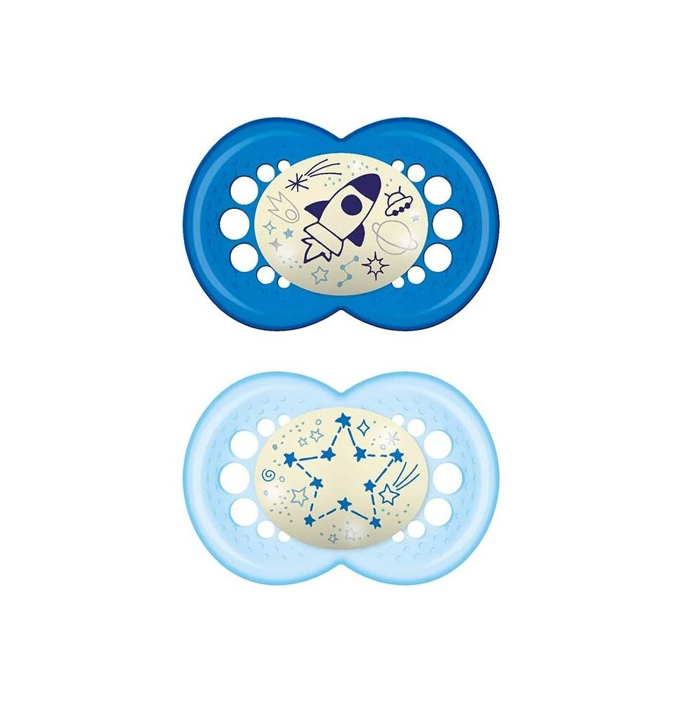Mam S172 Chupete Original Night +16M Silicona 2Uni Azul