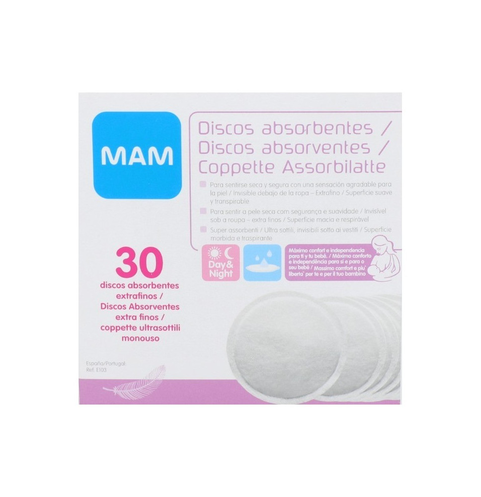 Mam E103 Discos Absorbentes 30 Uni