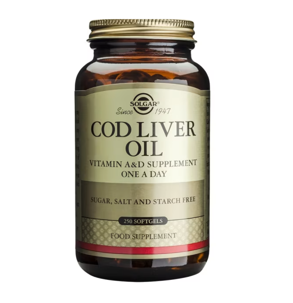 SOLGAR COD LIVER OIL ACEITE HIGADO BACALAO 250CPS