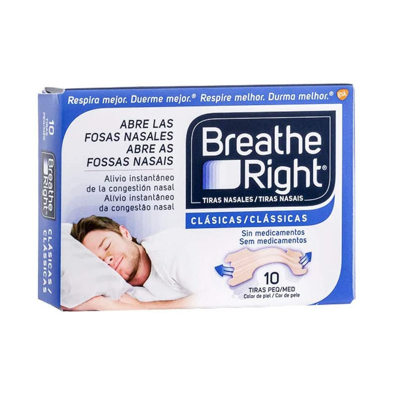 Breathe Right Tiras Nasales Clasiscas Peq 10Uds