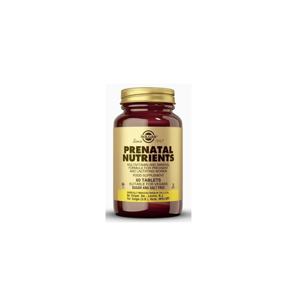 SOLGAR PRENATAL NUTRIENTS 60 TABS
