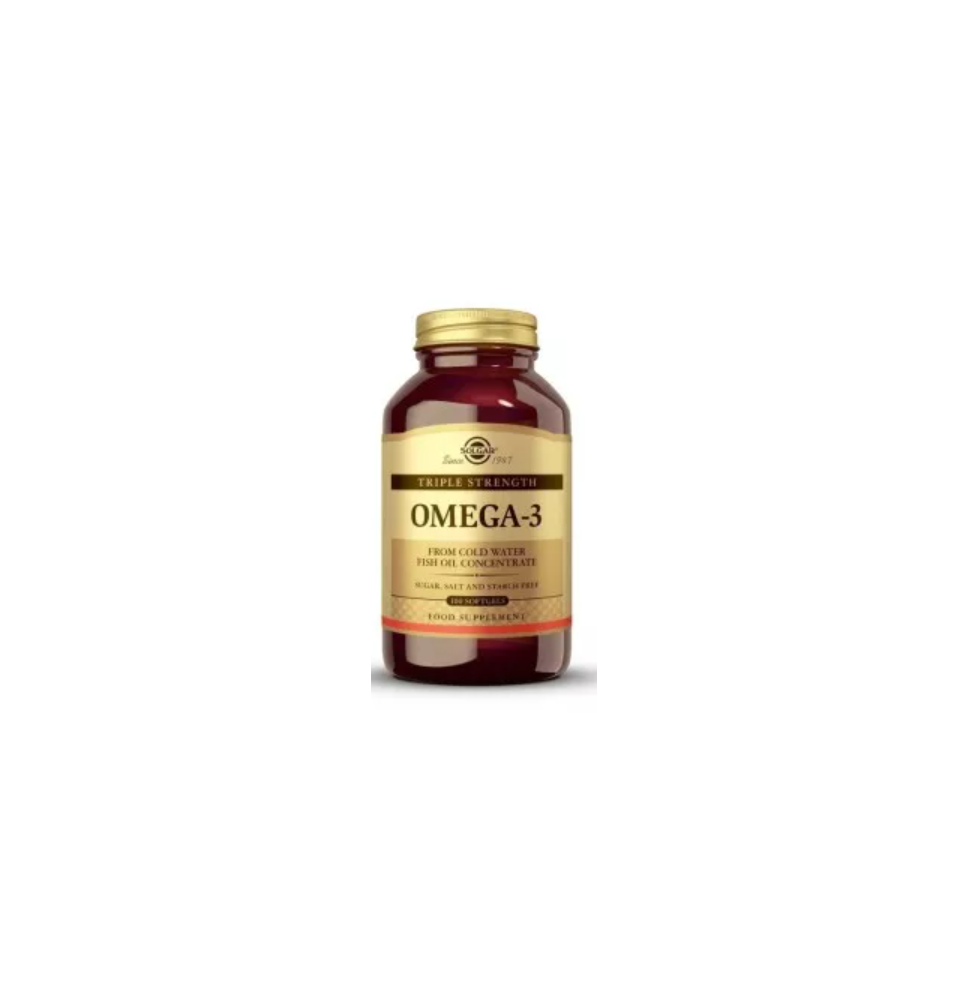 SOLGAR OMEGA-3 FISH OIL 100TABS