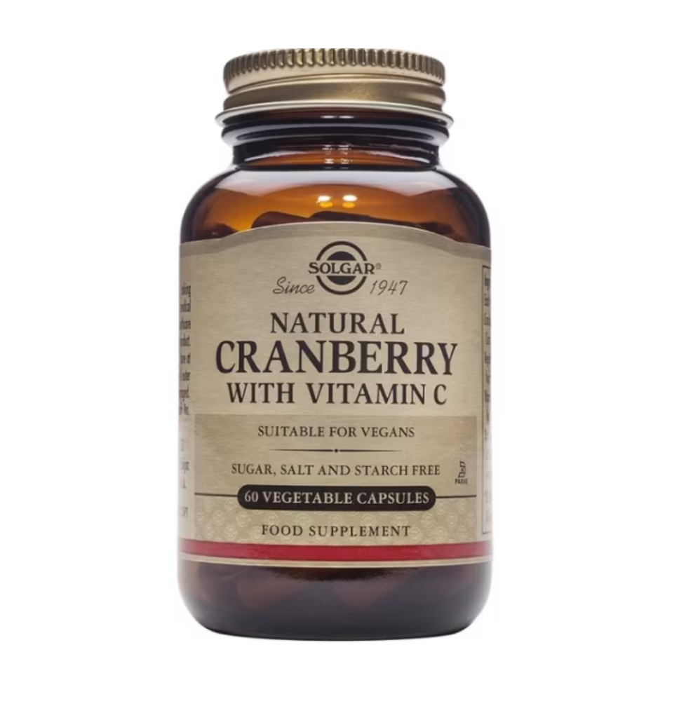 SOLGAR NATURAL CRANBERRY WHIT VIT.C 60CPS