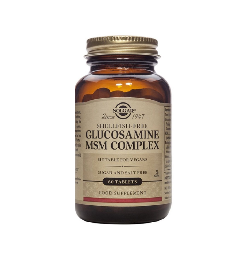 SOLGAR GLUCOSAMINE MSM COMPLEX VEGETARIAN 60TABS