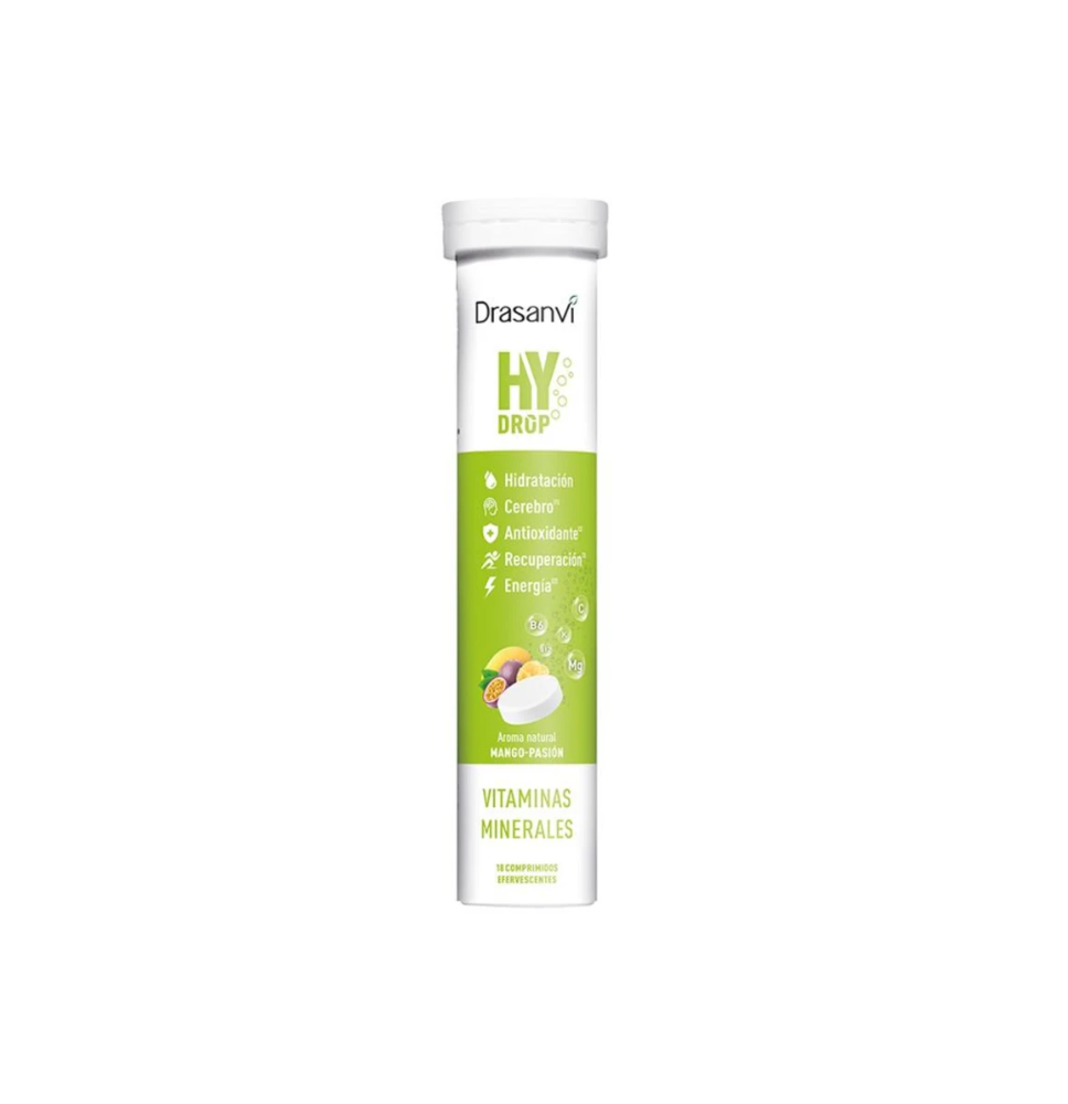 DRASANVI HY DROP ELECTROLITOS VITAMINAS Y MINERALES SABOR MANGO 18CMP EFERFESCENTES