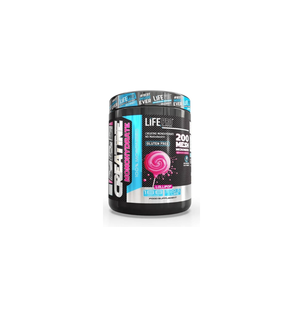 LIFE PRO CREATINE MONOHYDRATE 200MESH SABOR LOLLYPOP 500GR